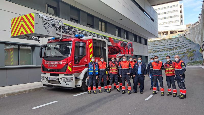 Bomberos del Ayuntamiento de Salamanca evalúan los medios de protección contra incendios y evacuación del nuevo hospital