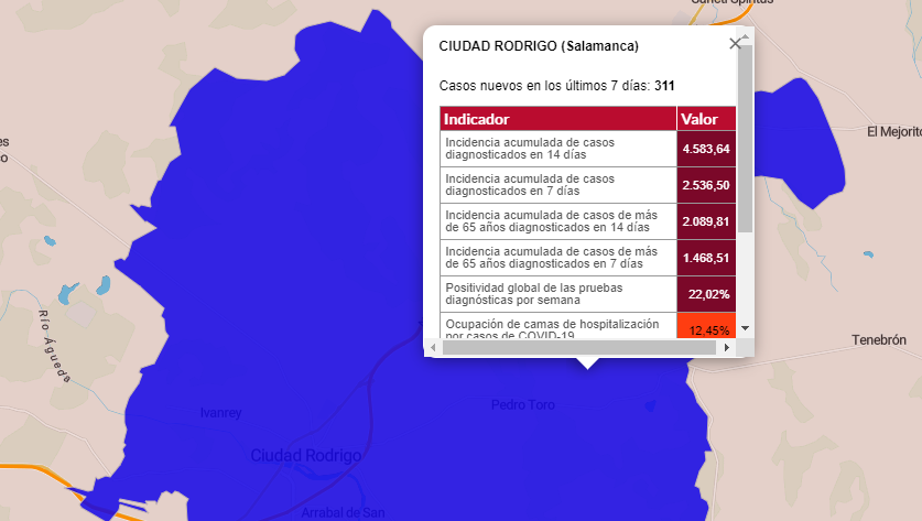 Sólo 9 de las 54 localidades de la comarca no han registrado casos en las últimas dos semanas