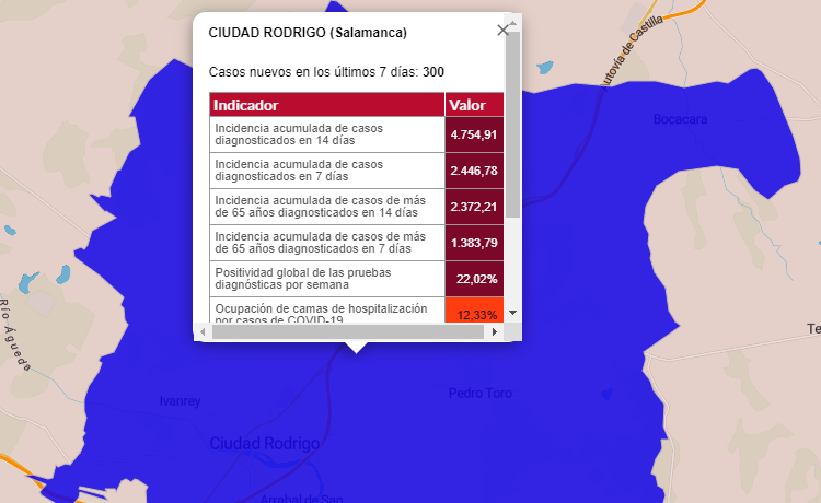 Ciudad Rodrigo marca un nuevo récord de positivos en dos semanas con 582 casos