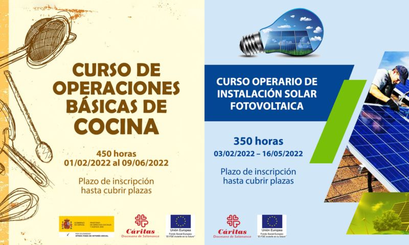 Cáritas Salamanca ofrece dos nuevos cursos de formación laboral
