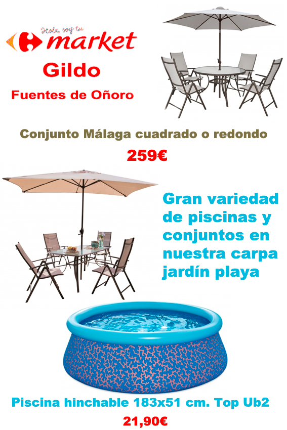 Ofertas Carrefour Market Gildo Fuentes de Oñoro Carpa Jardín y Playa verano 2022