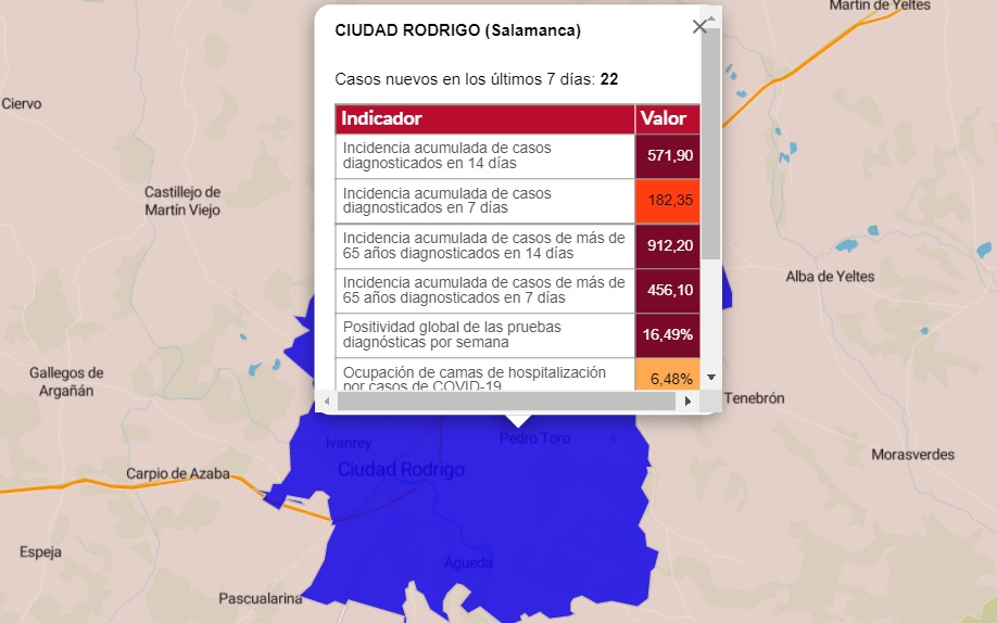 Ciudad Rodrigo inicia el Carnaval con bajadas en sus datos en una jornada con 6 positivos en la comarca