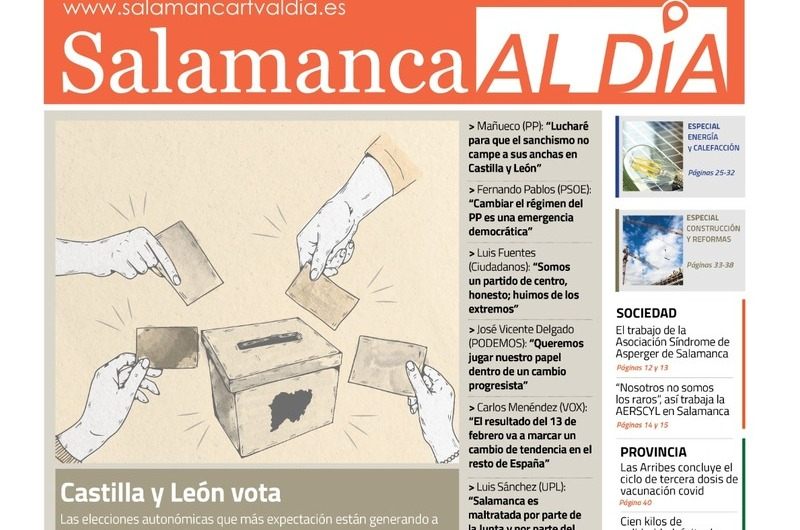 El número de febrero del periódico de papel SALAMANCA AL DÍA sale a la calle este jueves