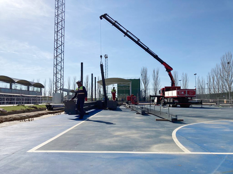 Avanzan las obras en el Complejo Deportivo Exterior de Carbajosa 