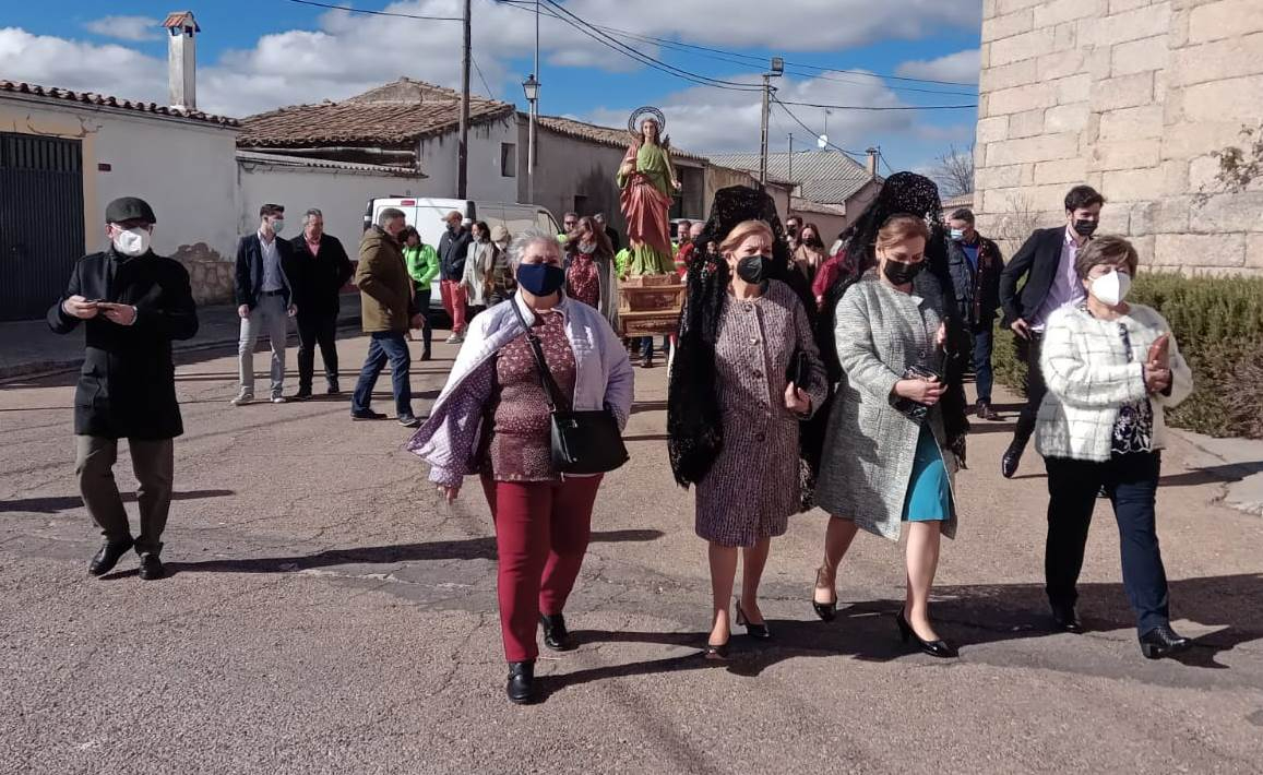 Animada celebración de las Águedas en Gallegos de Argañán