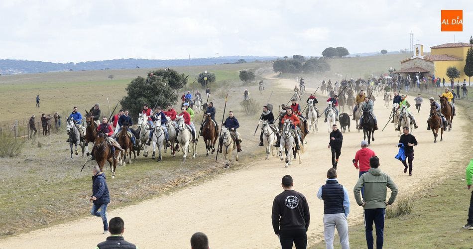 Cinco toros y ningún buey alcanzan la Plaza Mayor en un complicado encierro a caballo