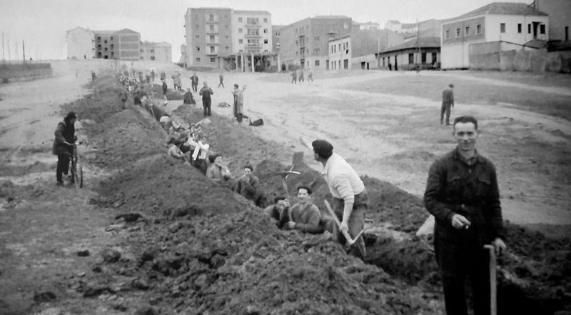La construcción de la avenida que comunica la plaza de Madrid con La Glorieta