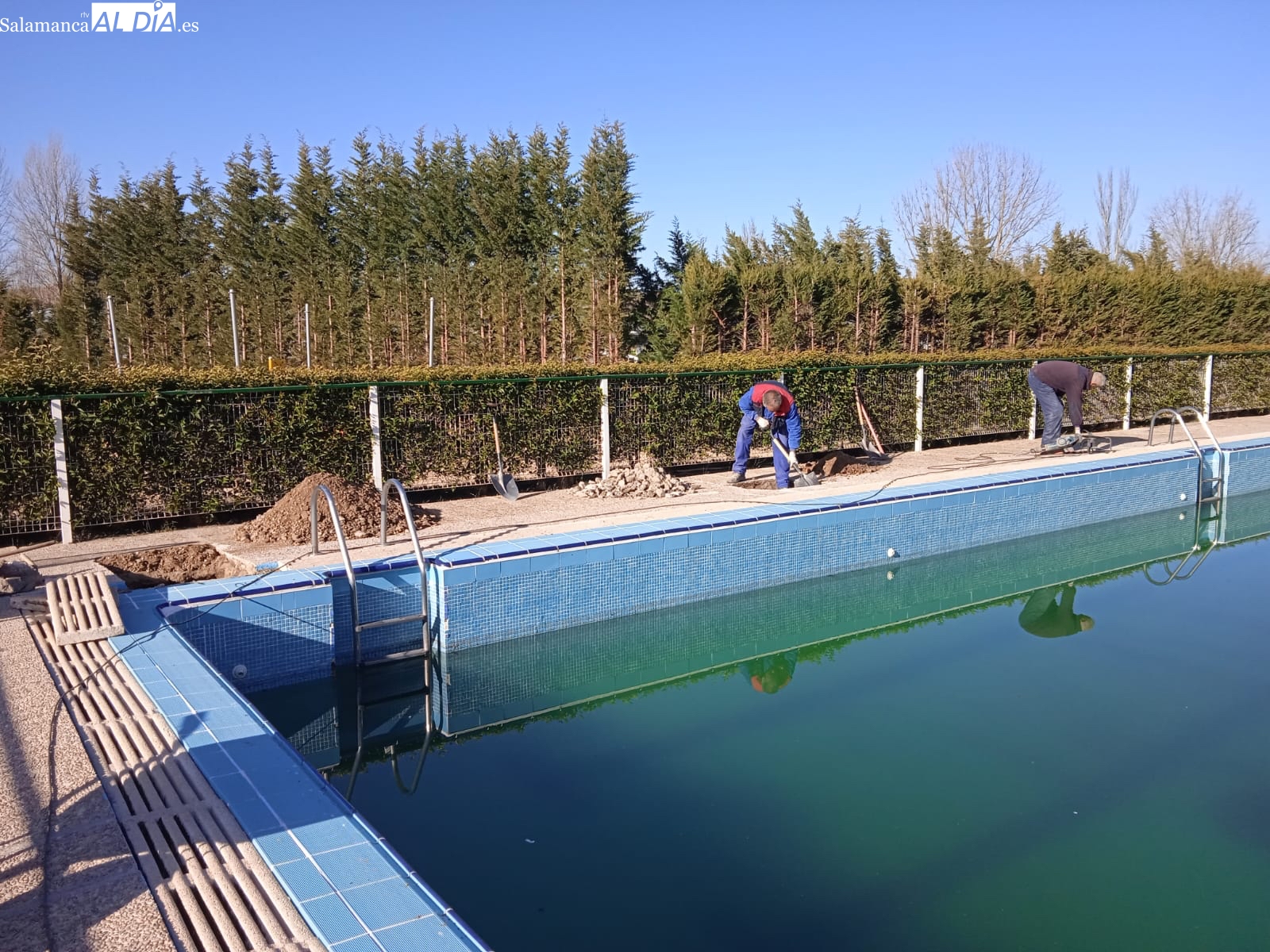 Obras de reparación en las piscinas municipales