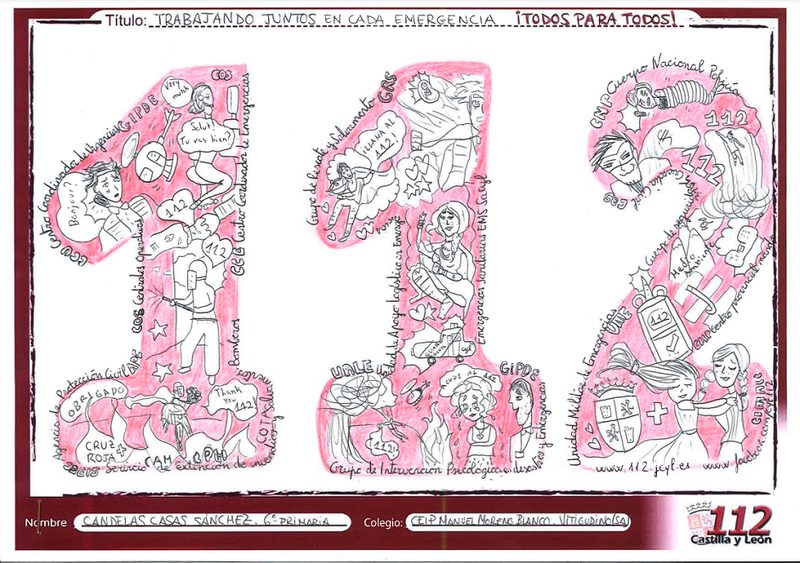 Dibujo de Candelas Casas Sánchez ganador en la categoria de Primaria Segundo Ciclo