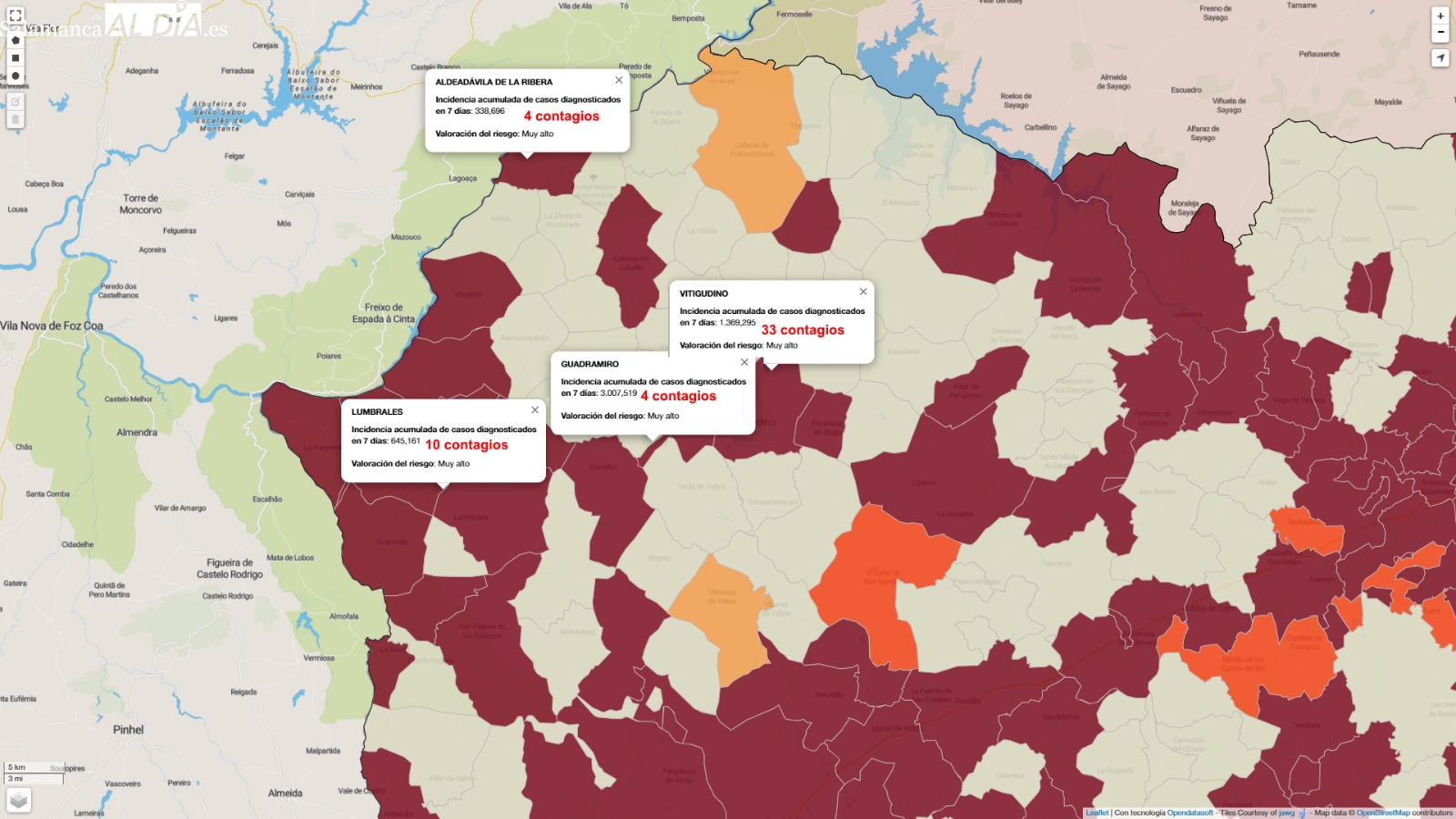 El número de contagios en Las Arribes se mantiene estable y sin grandes cambios