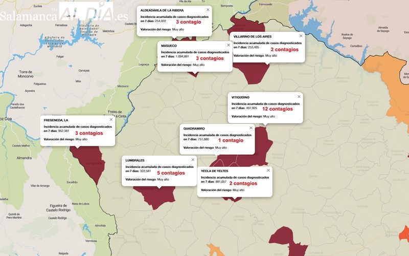 El número de contagios en Las Arribes a 14 días se sitúa por debajo del centenar