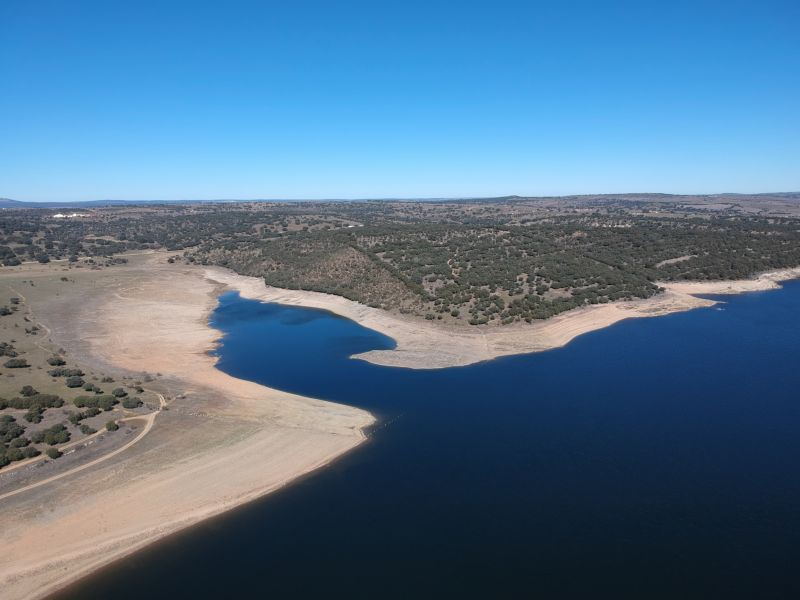 Efectos de la sequía: el nivel del agua baja cerca del 20% en el pantano de Santa Teresa