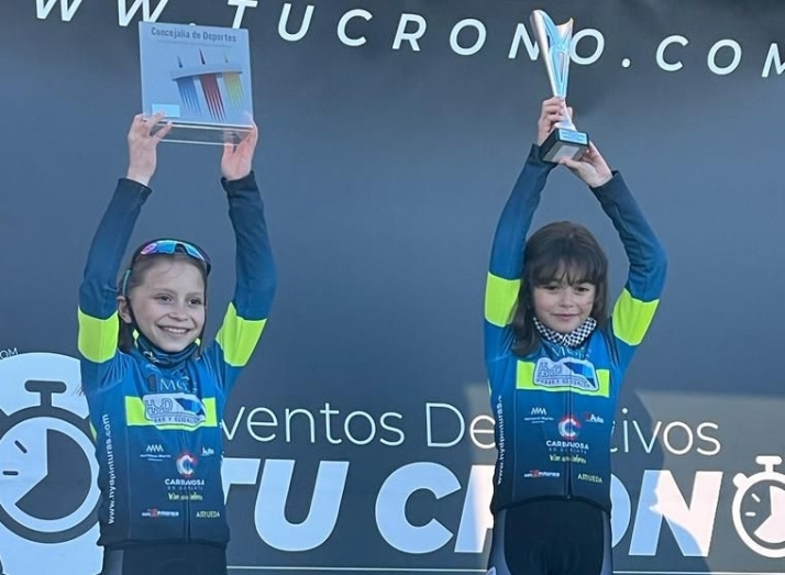 Sobresalen las chicas de la Escuela de Ciclismo Salmantina en Ciudad Rodrigo