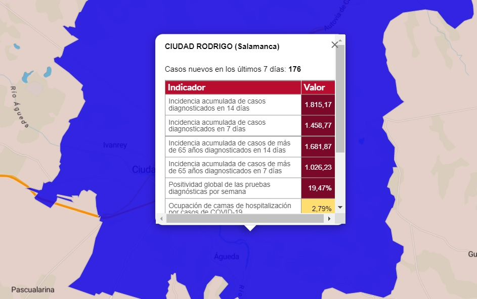 Ciudad Rodrigo se sitúa con los peores datos de incidencia entre los grandes municipios de la región
