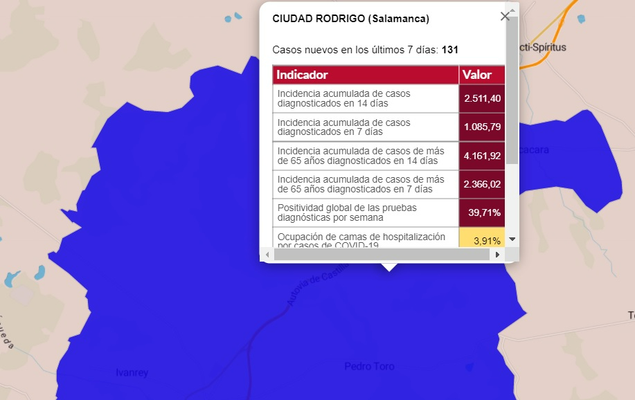 Diez localidades de la comarca suman positivos en coronavirus desde el viernes