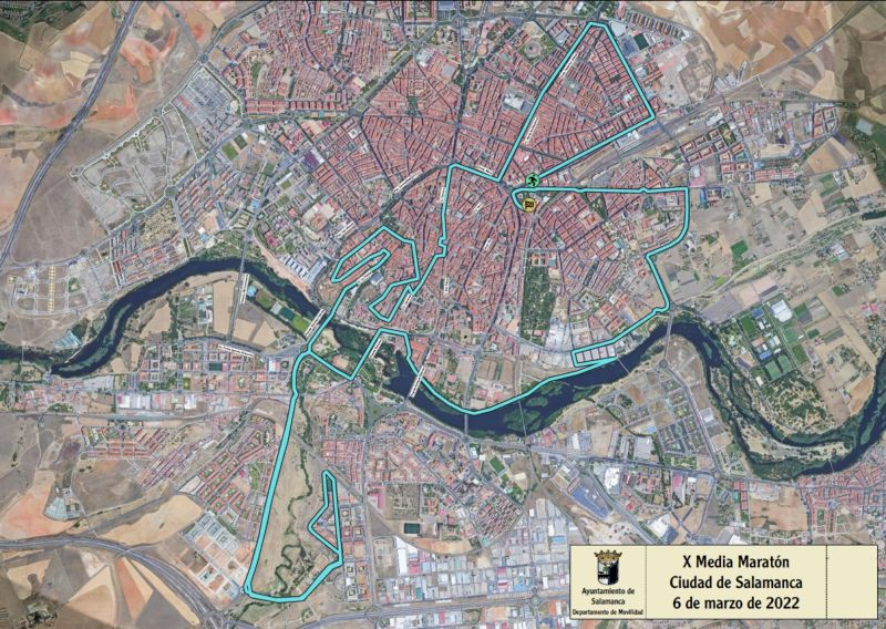Cortes y limitaciones de tráfico por la X Media Maratón Ciudad de Salamanca
