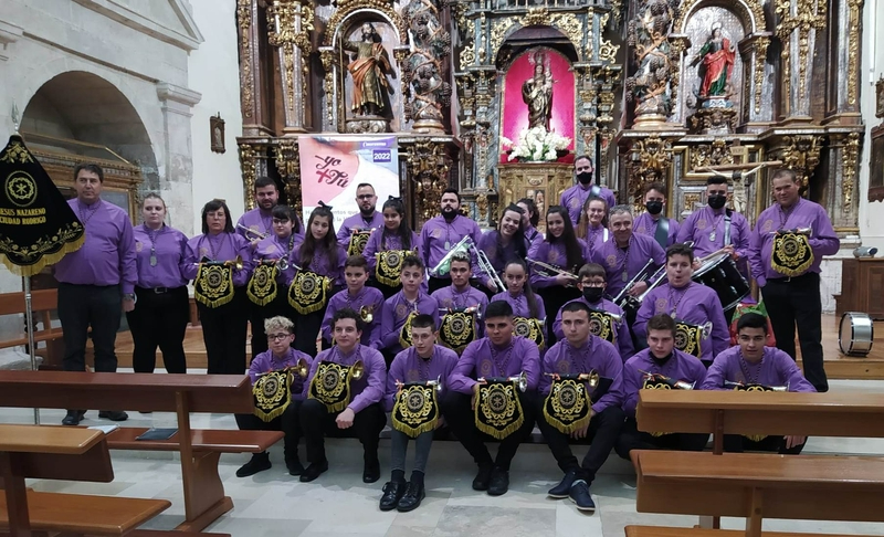 La Banda de la Cofradía del Nazareno actúa por 1ª vez fuera de Miróbriga desde que estalló la pandemia