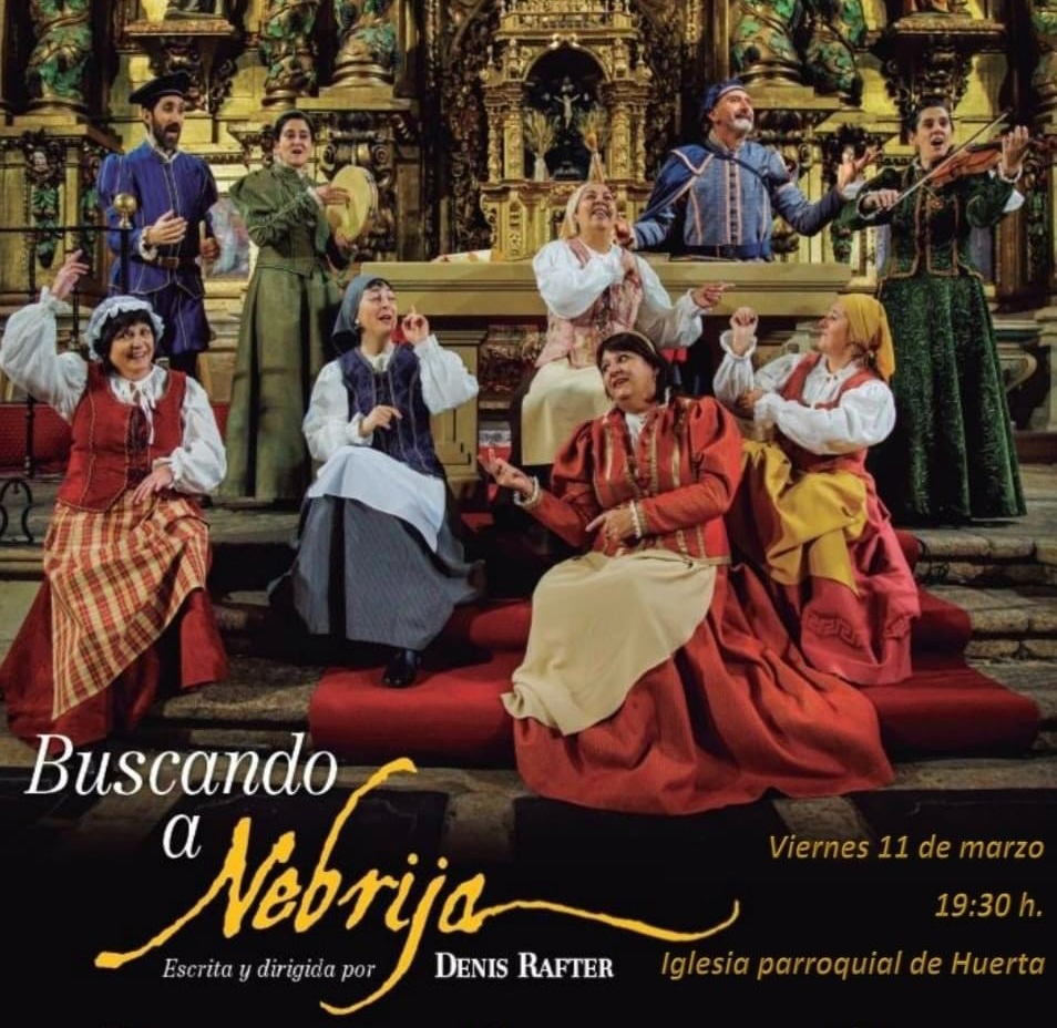 La iglesia parroquial de Huerta acoge la llamativa obra teatral Buscando a Nebrija