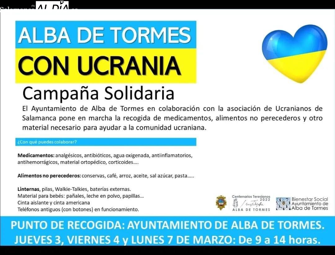 Alba de Tormes, solidaria con el pueblo ucraniano