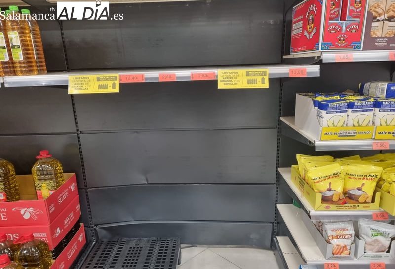 El aceite de girasol se agota en algunos supermercados salmantinos