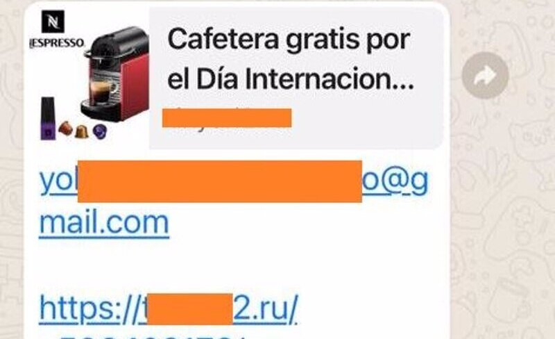 El engaño a través de WhatsApp para recoger datos personales sobre el que alerta la Guardia Civil 