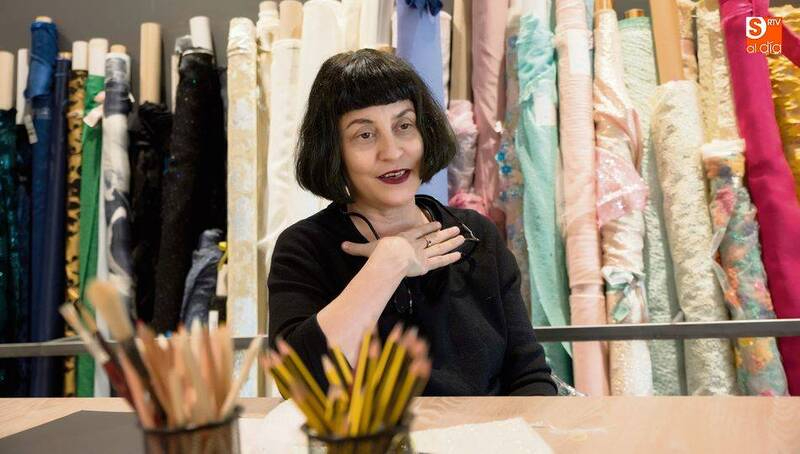 La diseñadora salmantina Fely Campo, en la Mercedes Benz Fashion Week de Madrid 
