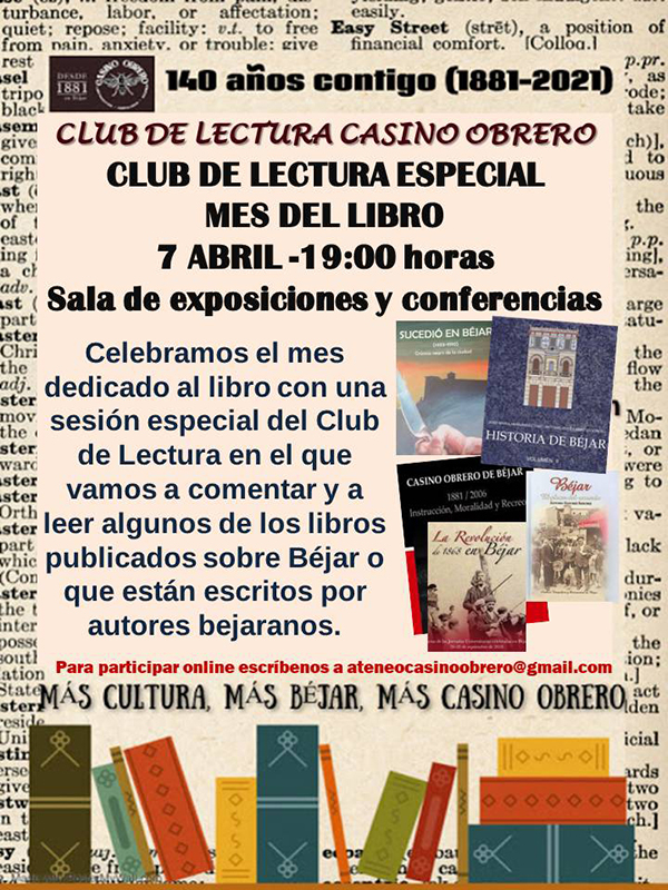 Literatura bejarana, nueva temática del Club de Lectura 