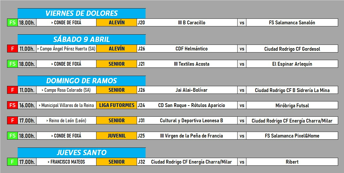 /AD [8-14 ABR] El Ciudad Rodrigo jugará en el Reino de León dentro de su doble compromiso de Semana Santa