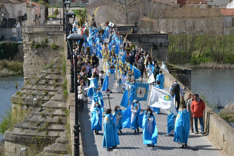 La Borriquilla accede al recinto histórico pidiendo por la paz en Ucrania y en el mundo
