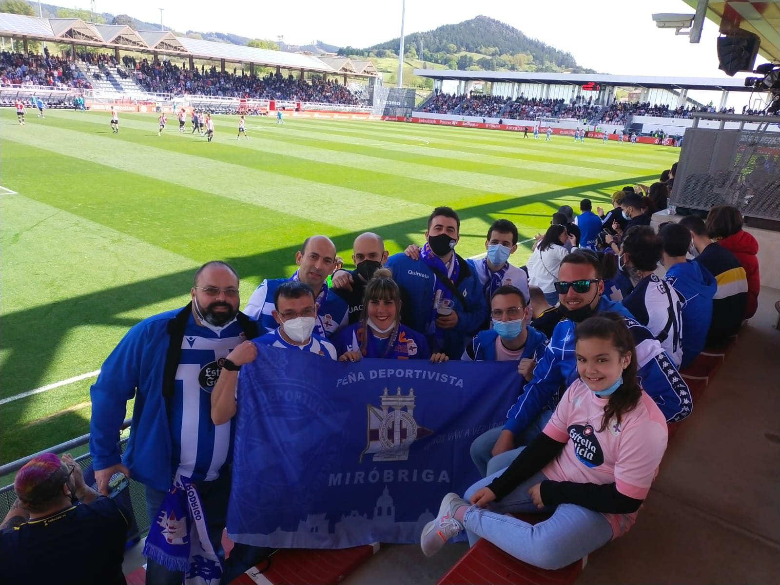 La Peña Deportivista Miróbriga acompaña a su equipo en Bilbao