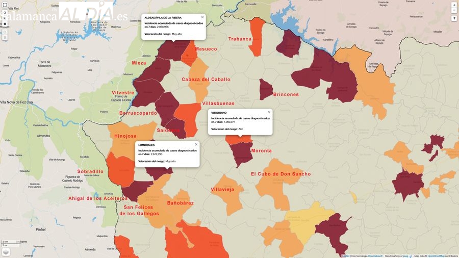 Cinco días después de Semana Santa, Las Arribes triplica el número de municipios con positivos