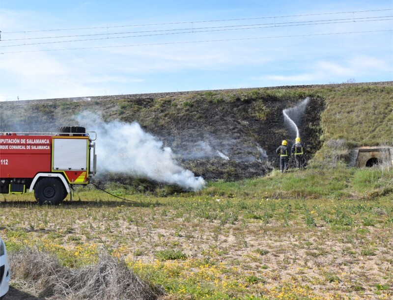 Sofocado un incendio en el camino Manzano en Cabrerizos 