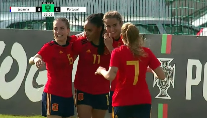 Carmen Álvarez Sánchez firma un hat-trick en la victoria de España ante Portugal