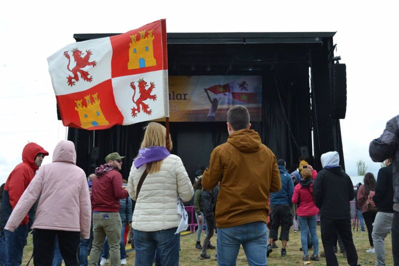 La campa de Villalar se prepara para un Día de Castilla y León pasado por agua