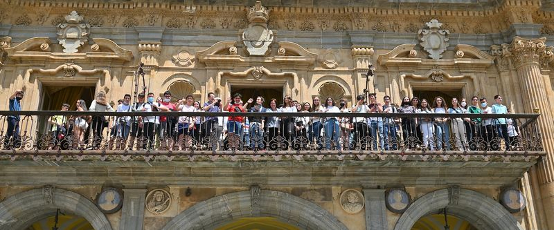 Recepción en el Ayuntamiento a escolares de Zalamea de la Serena 
