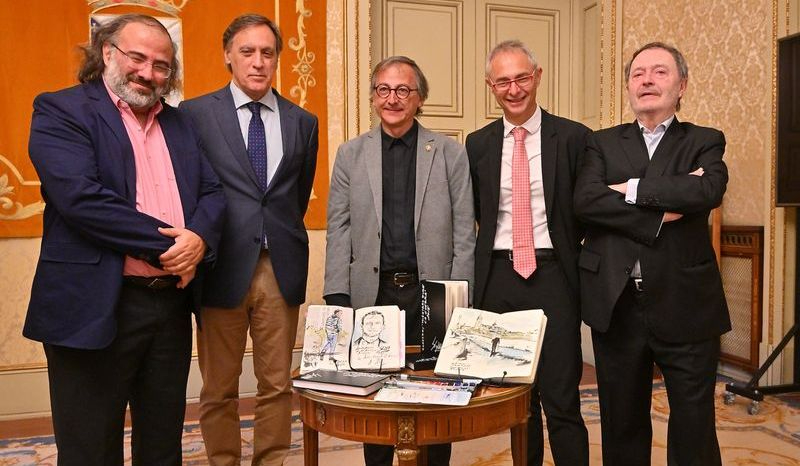 ‘Mientras dure la guerra’, el cuaderno con los dibujos de Miguel Elías durante el rodaje de la película de Amenábar