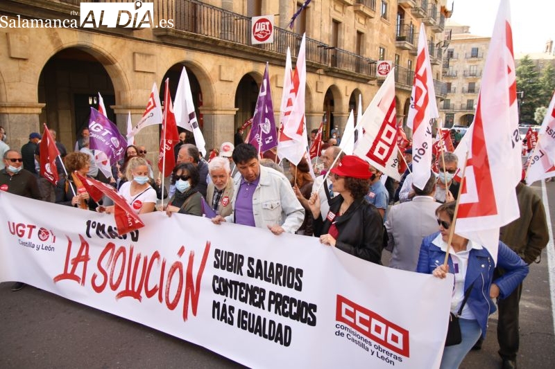 Los sindicatos marchan en Salamanca reclamando mejores salarios
