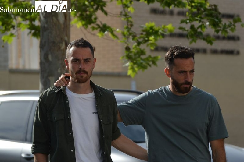 Dura despedida de los jugadores del Salamanca UDS tras el descenso