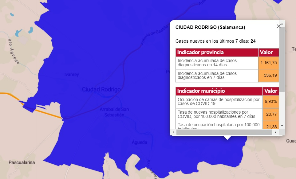 Miróbriga y La Fuente, con al menos 7 positivos cada una, entre las 10 localidades que suman casos