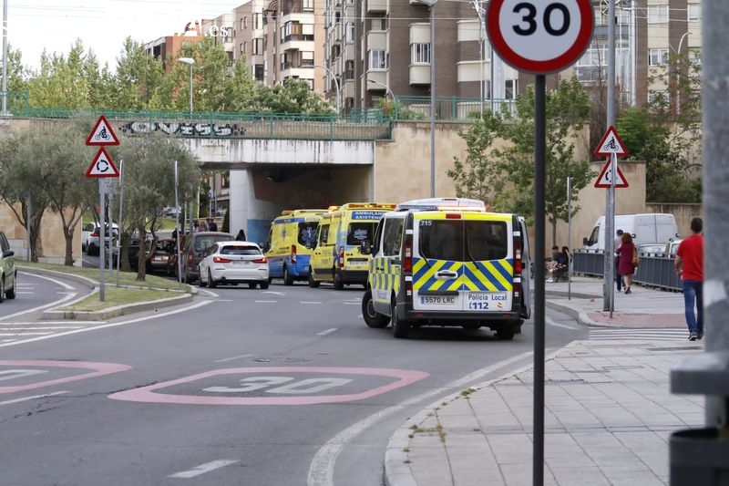 Un ciclista herido en un accidente en el Túnel de la Televisión 