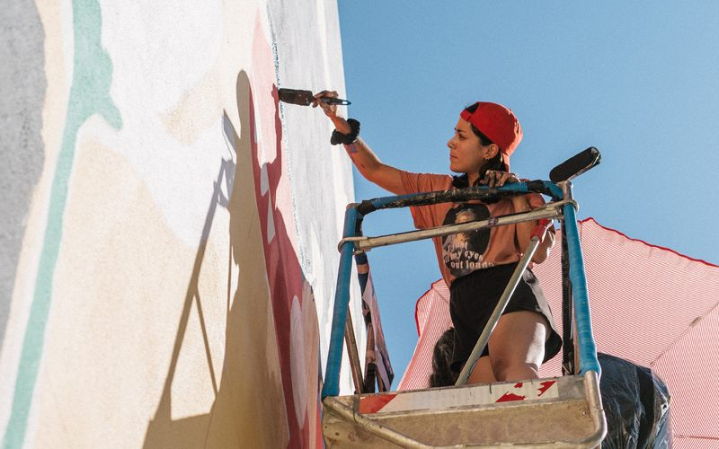 Artivismo por la igualdad y la convivencia’, mural colaborativo contra la violencia de género en Aldeadávila