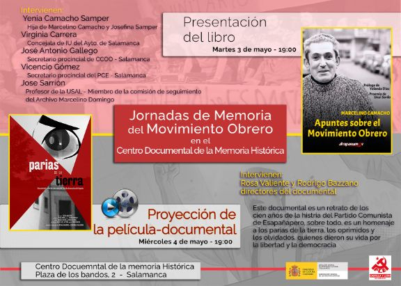 El movimiento obrero protagoniza la próxima actividad del Centro Documental de la Memoria Histórica