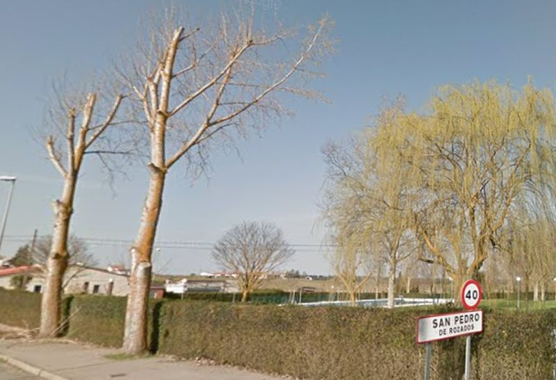 Corte de la carretera entre San Pedro de Rozados y la Finca Calzadilla de Mendigos