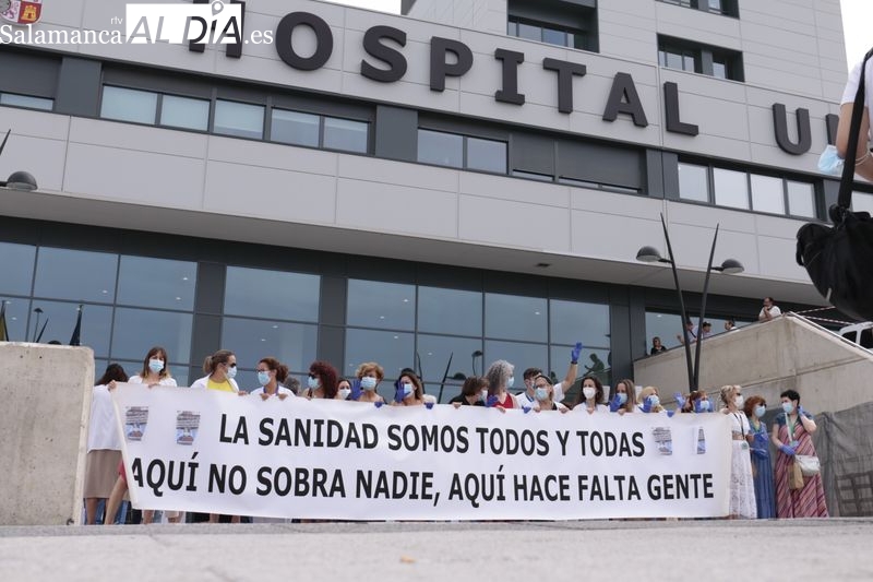 Basta ya, aquí no sobra nadie, falta gente, sanitarios salmantinos reivindican más personal