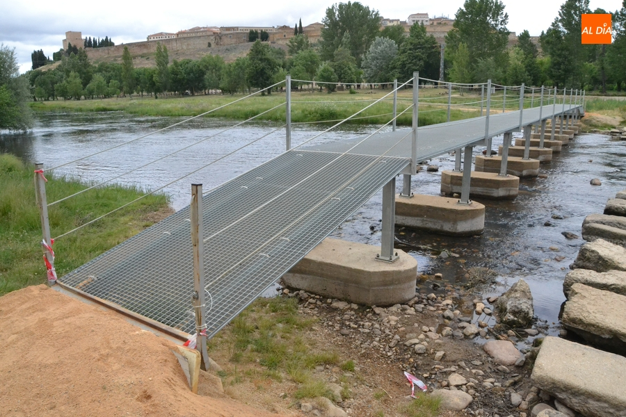 Desplegada la pasarela del Águeda