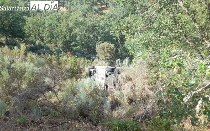 Dos personas resultan heridas en una salida de vía en la SA-314 a la altura de Masueco