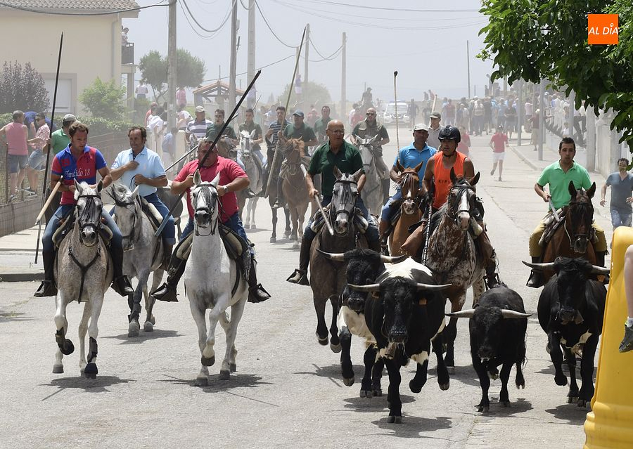 Larga espera para poder ver el encierro a caballo de La Fuente de San Esteban