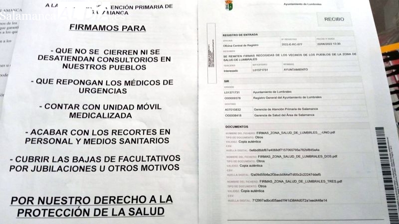 El Abadengo reclama medidas urgentes en la atención sanitaria con 1.334 firmas enviadas a la Gerencia