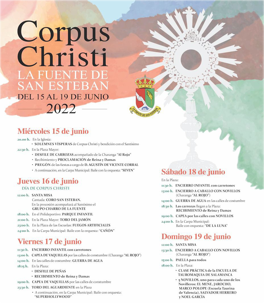 Cartel fiestas Corpus 22 La fuente de San Esteban
