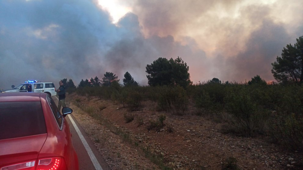 Nuevo incendio en el entorno de la Sierra de la Culebra: las llamas alcanzan Figueruela de Abajo
